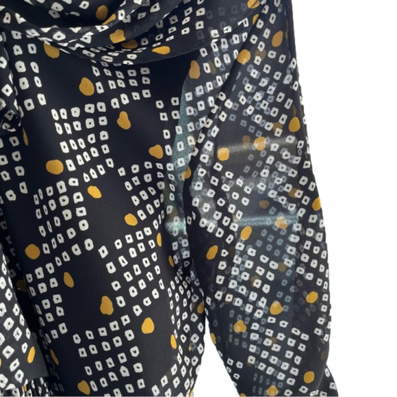 VINTAGE Algo 80’s Chiffon Drop Waist Blouson Midi Dress (XL/1X) - Picture 7 of 15